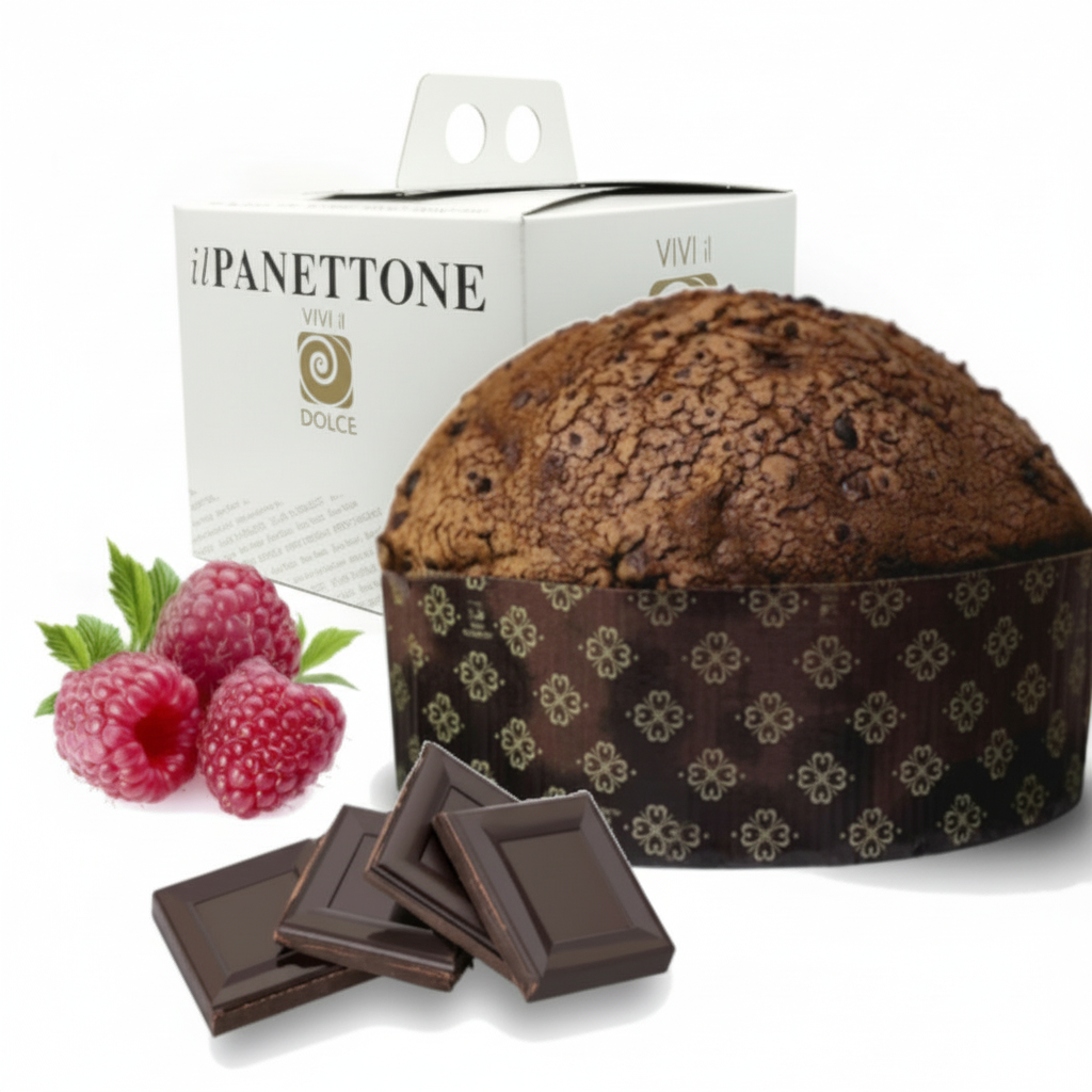 9 -  Panettone SEDUZIONE, Cioccolato & lamponi 1000 GR