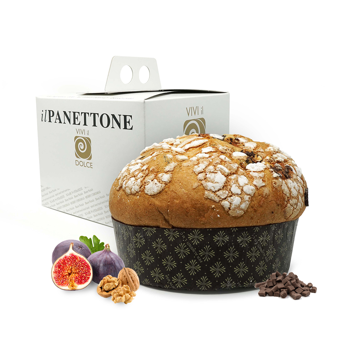 8 - Panettone noci, fichi e gocce di cioccolato 1000 gr